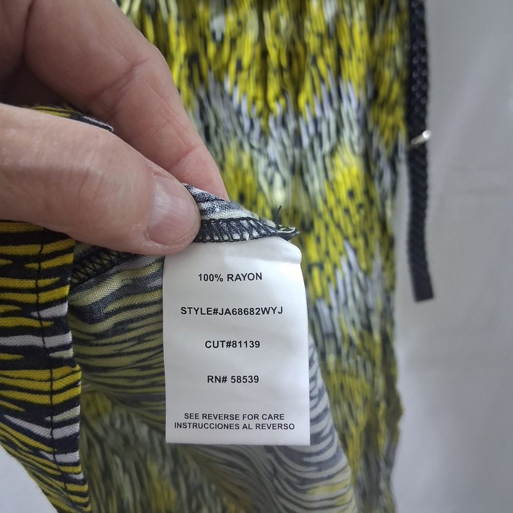 Speckless JCPenney Yellow Black Sleeveless Dress Women's Medium With‎ Belt NWT - Picture 7 of 10